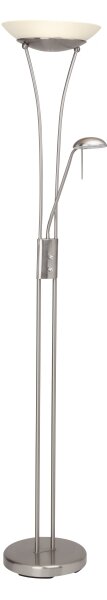 Brilliant - Lampă de podea LED reglabilă FINN, 2 x LED, 13 W, 230 V, crom mat