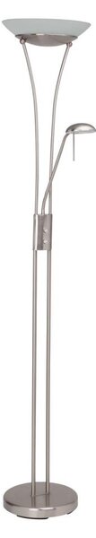 Brilliant - Lampă de podea LED reglabilă FINN, 2 x LED, 13 W, 230 V, crom mat