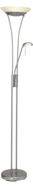 Brilliant - Lampă de podea LED reglabilă FINN, 2 x LED, 13 W, 230 V, crom mat
