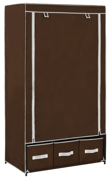 Șifonier, maro, 87 x 49 x 159 cm, material textil