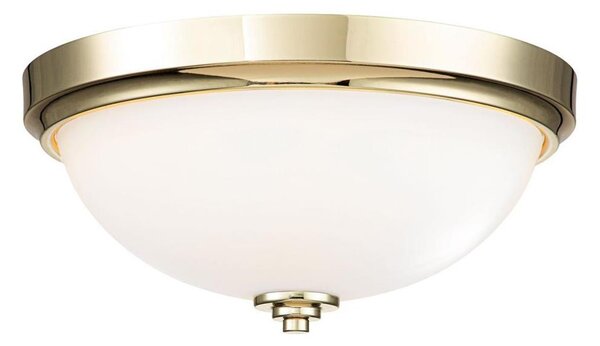 Feiss FE-MALIBU-F-BATH-PB - Plafonieră pentru baie MALIBU, 2x E27/60W, 230V, IP44, auriu