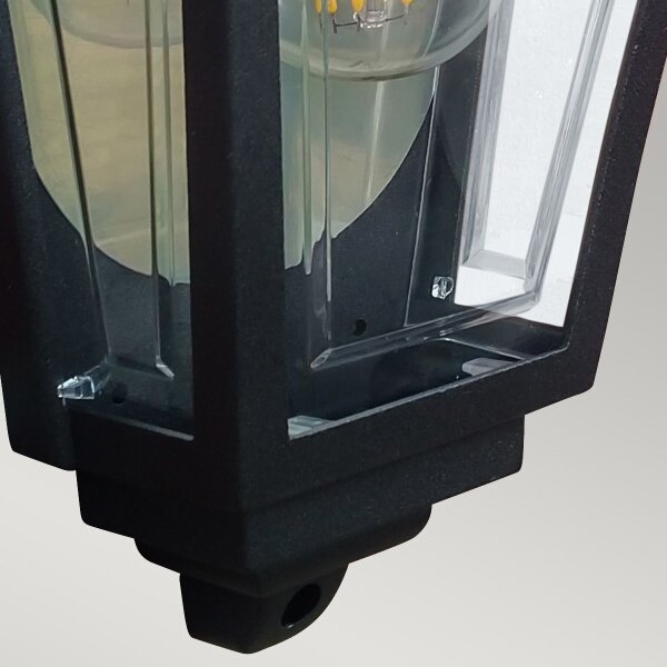 Elstead DECO-LANE7-BLACK -Aplica de perete pentru exterior DECO LANE 1xE27/60W/230V IP44