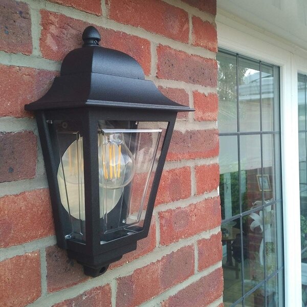 Elstead DECO-LANE7-BLACK -Aplica de perete pentru exterior DECO LANE 1xE27/60W/230V IP44