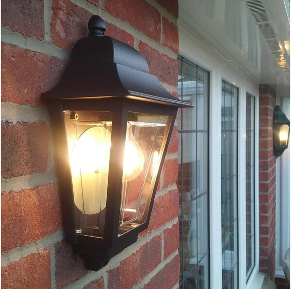 Elstead DECO-LANE7-BLACK -Aplica de perete pentru exterior DECO LANE 1xE27/60W/230V IP44