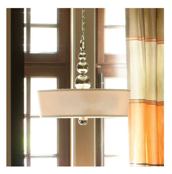 Hinkley HK-ZELDA-P-B-PN - Candelabru cu lanț ZELDA, 3xE27/60W/230V, crom lucios