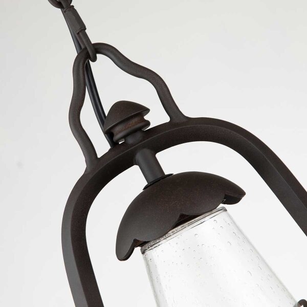 Elstead MINERS-CHN - lustră de exterior pe lanț, 1xE27/60W/230V, IP44, bronz