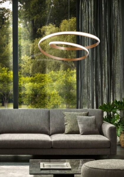 Redo 01-1796 - Lustră LED pe cablu TORSION LED/40W/230V, bronz
