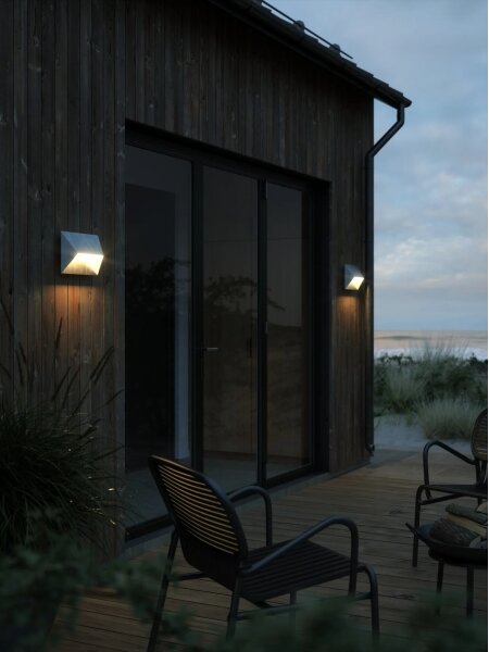 Nordlux - Aplica de perete pentru exterior PONTIO 2xGU10/25W/230V IP54 argintie