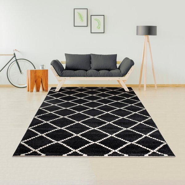 Covor Arvid Andas negru 80/150 cm