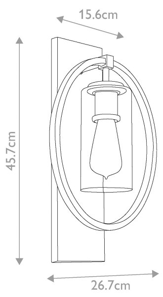 Aplică MARLENA 1xE27/60W/230V antracit Feiss