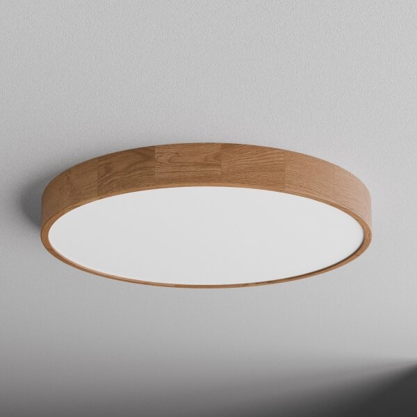 Plafonieră CLEO 6x E27/24W/230V, diam. 80 cm, stejar