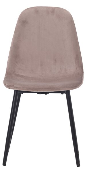 Scaun modern de dining din catifea maro DC-4469
