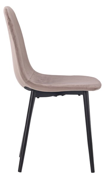 Scaun modern de dining din catifea maro DC-4469