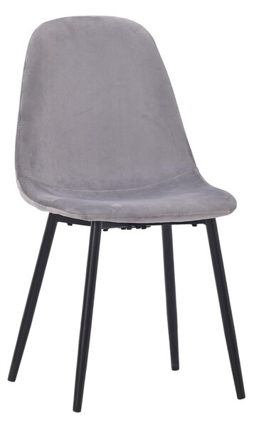 Scaun modern de dining din catifea gri DC-4469