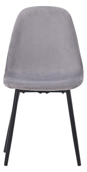 Scaun modern de dining din catifea gri DC-4469