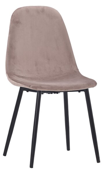 Scaun modern de dining din catifea maro DC-4469