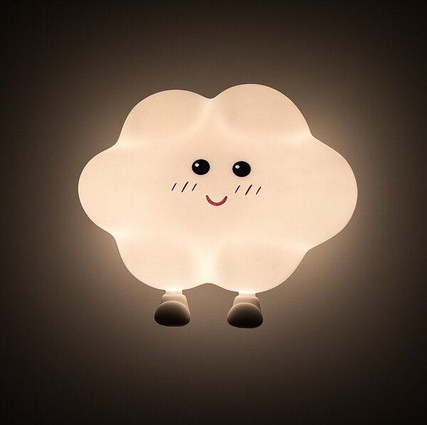Rabalux 76045 - Lampă de veghe LED DREAMIES pentru copii, dimabilă, reîncărcabilă, cu control tactil, 2,7W/5V 200mAh, nor