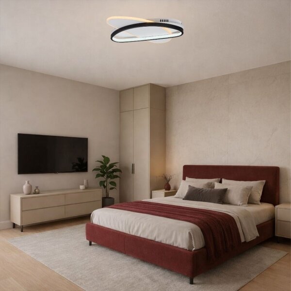 Rabalux BRANTIEL 71469 - Plafonieră LED dimabilă 57W/230V 3000-6000K 45x30,5 cm+telecomandă