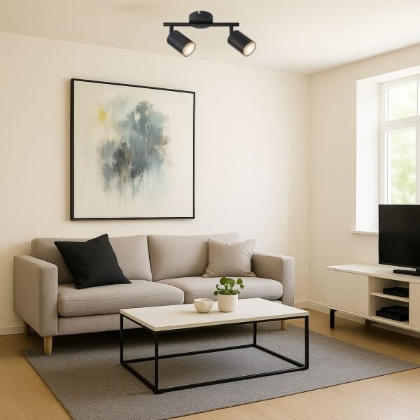 Rabalux 73108 - Spot NOLIE 2xGU10/15W/230V negru