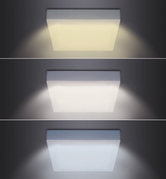 Solight WD171 - Plafonieră LED/12W/230V 3000/4000/6000K 17x17 cm alb