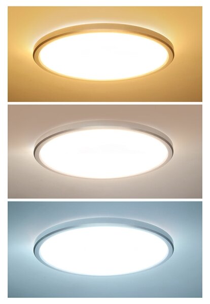 Solight WO826-LED Lampă de tavan pentru baie ACATE, 24W/230V, 3000/4000/6000K, pr.29,3cm, IP54