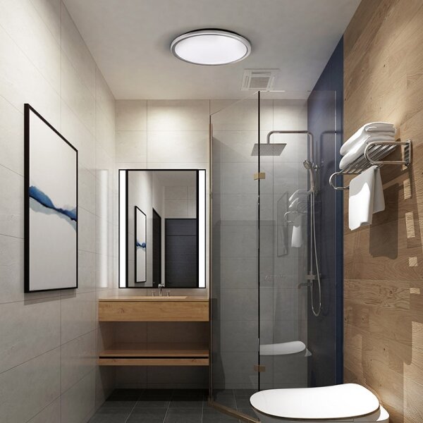 Solight WO826-LED Lampă de tavan pentru baie ACATE, 24W/230V, 3000/4000/6000K, pr.29,3cm, IP54