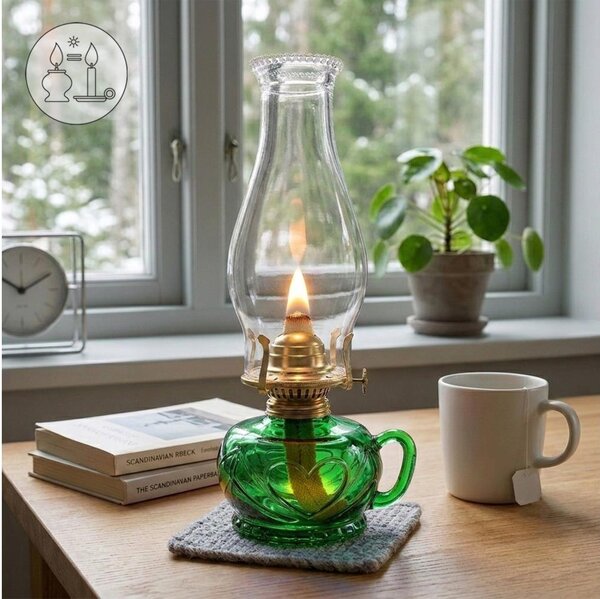 Brilagi - Lampă cu petrol MERLIN verde