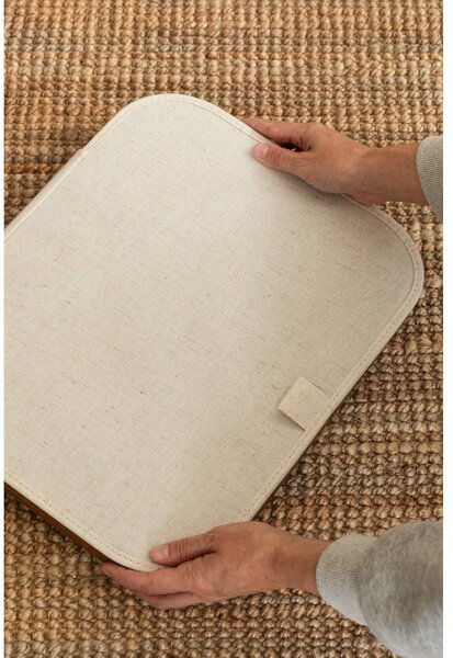Coș de rufe crem din material textil Bamboo/Linen – Bigso