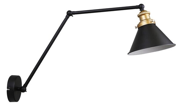 Lampă de perete FUNDO 1xE27/40W/230V negru/auriu