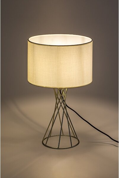 Rabalux 74081 - Lampă de masă NIVRA 1xE27/40W/230V auriu/alb