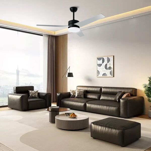 Immax NEO 07285L - Ventilator de tavan LED+CCT dimabil cu viteze variabile, 24W/230V, Wi-Fi Tuya + telecomandă