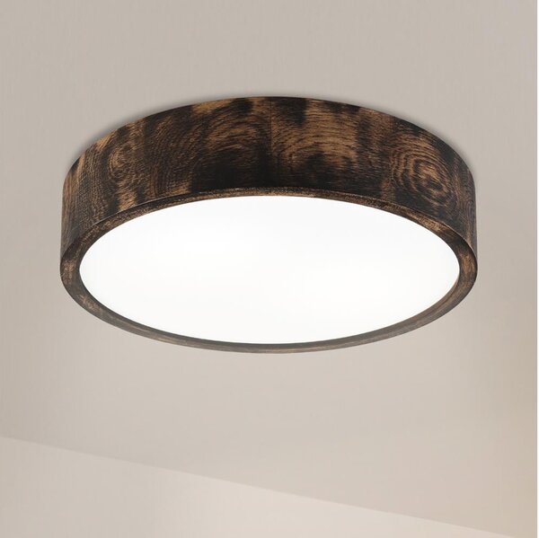 Brilagi - Plafonieră LED CARVALHO SMOKEY LED/36W/230V, finisaj stejar, diametru 37,5 cm