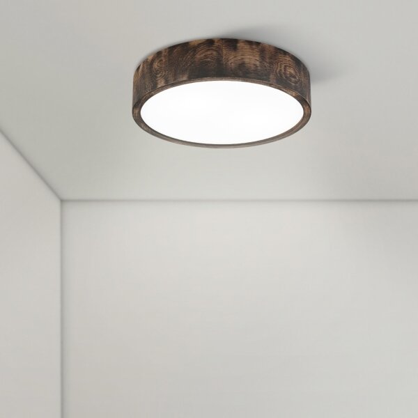 Brilagi - Plafonieră LED CARVALHO SMOKEY LED/36W/230V, finisaj stejar, diametru 37,5 cm