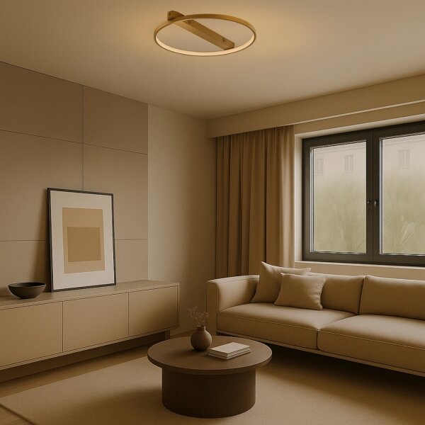 Rabalux 71347 - Plafonieră LED BELIZA LED/45W/230V 3000K 50x55 cm auriu