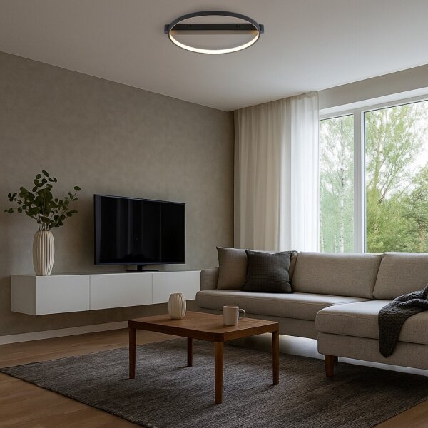 Rabalux 71344 - Plafonieră BELIZA LED/45W/230V 3000K 50x55 cm neagră