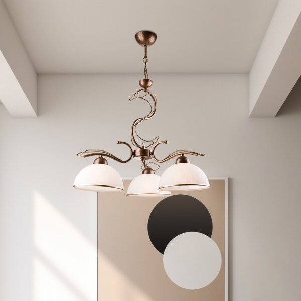 Candelabru pe tijă COBRA, 3x E27, 60W, 230V, bronz patinat