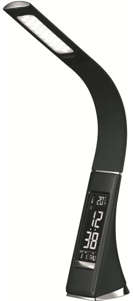 Lampă de birou LED reglabilă cu afișaj, 7W/5V, negru