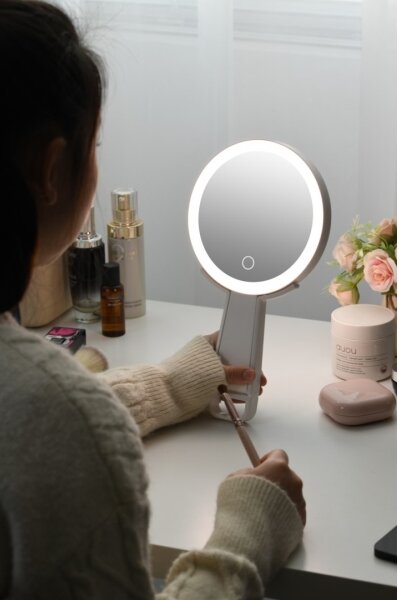 Immax 09103L - Oglindă cosmetică SWEET LED+CCT, dimabilă, 3W/5V, albă