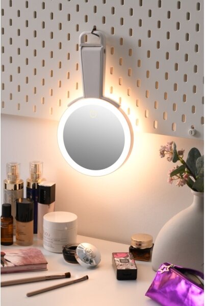 Immax 09103L - Oglindă cosmetică SWEET LED+CCT, dimabilă, 3W/5V, albă