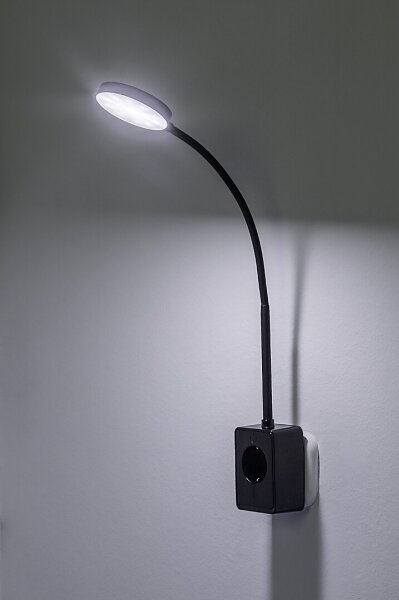 Rabalux 71284 - Lampă de perete LED dimabilă TIVRO 4W/230V cu port USB pentru priză, neagră
