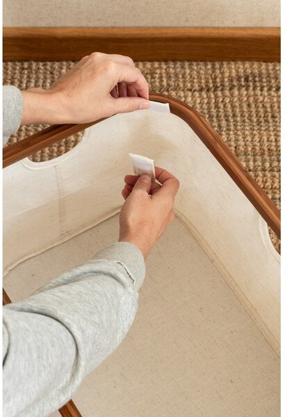 Coș de rufe crem din material textil pliabil Bamboo/Linen – Bigso