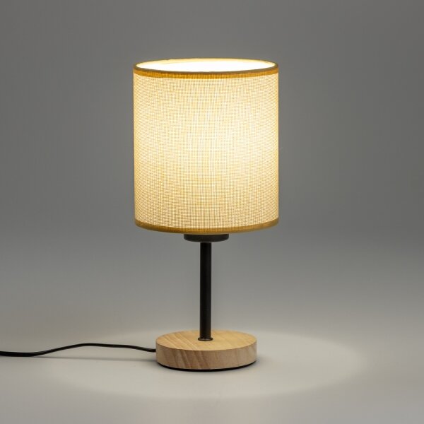 Lampă de masă Brilagi NUBILA WOOD 1xE27/25W/230V stejar/maro deschis