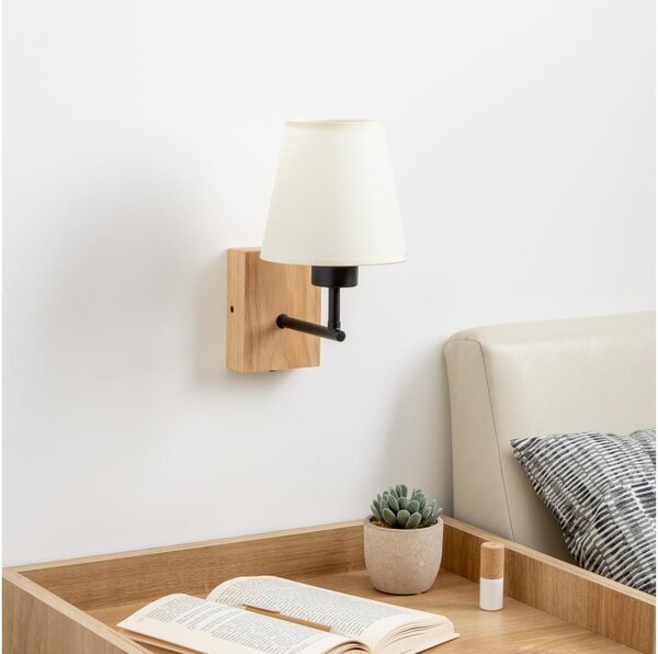 Lampă de perete Brilagi NUBILA WOOD 1xE27/25W/230V stejar/crem