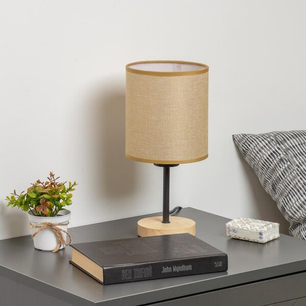 Lampă de masă Brilagi NUBILA WOOD 1xE27/25W/230V stejar/maro deschis