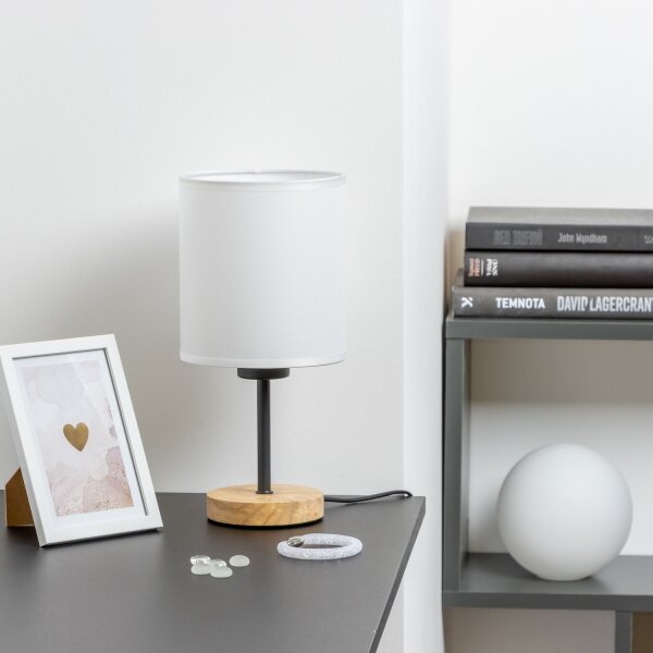 Lampă de masă Brilagi NUBILA WOOD 1xE27/25W/230V stejar/alb