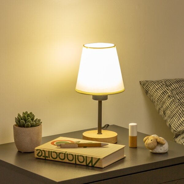 Lampă de masă Brilagi NUBILA WOOD 1xE27/25W/230V stejar/crem