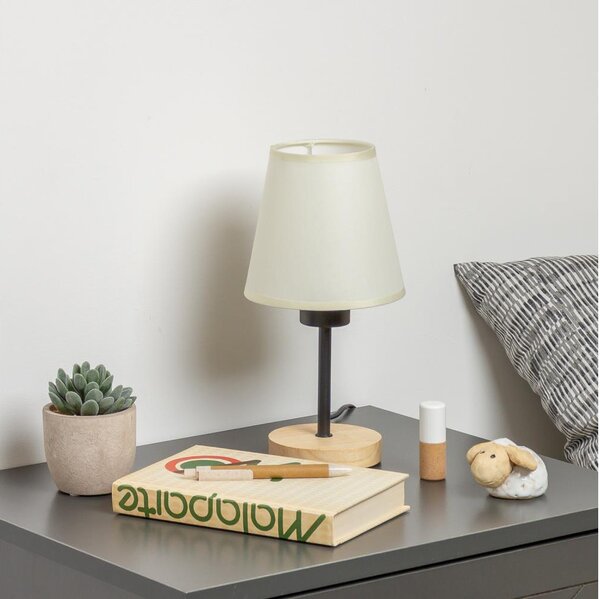 Lampă de masă Brilagi NUBILA WOOD 1xE27/25W/230V stejar/crem