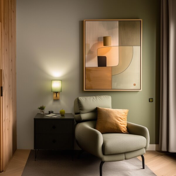 Lampă de perete Brilagi NUBILA WOOD 1xE27/25W/230V stejar/verde