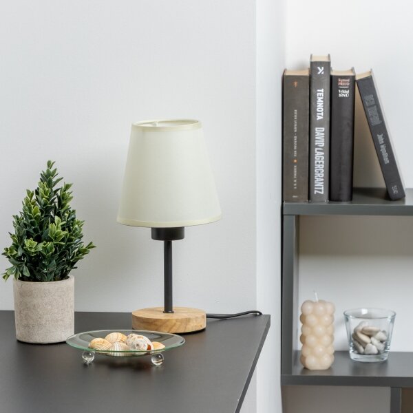 Lampă de masă Brilagi NUBILA WOOD 1xE27/25W/230V stejar/crem