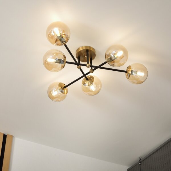 Brilagi - Lustră aplicată MALIVA, 6xE14/15W/230V, aurie